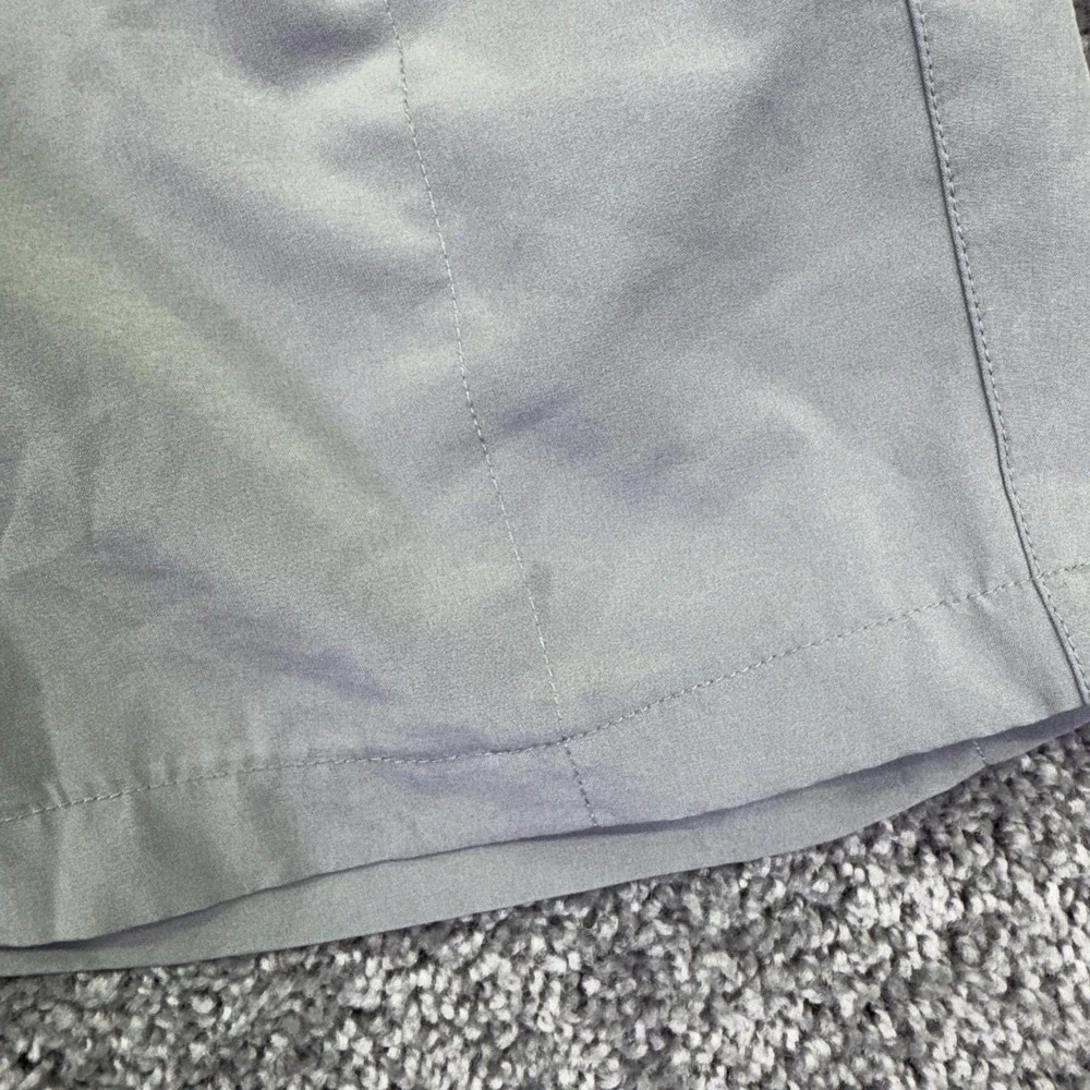 Santiny Shorts Mens Large Gray Athletic Elastic Waist Zip Pockets Hiking Running
